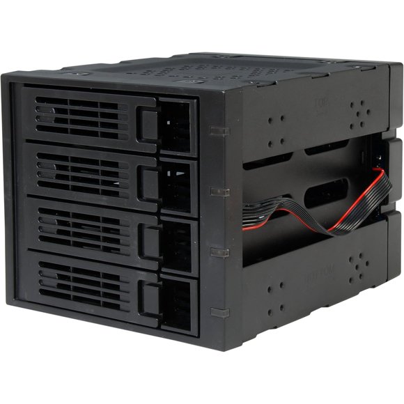 Rosewill Caja Para Unidad De Disco Duro Sataiii/Sas De Intercambio En Caliente De 3 X 5,25 Pulgadas A 4 X 3,5 Pulgadas - Negro (Rsv-Sata-Cage-34)
