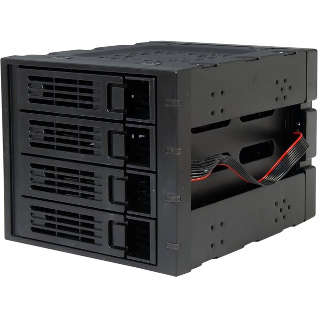 Rosewill Caja Para Unidad De Disco Duro Sataiii/Sas De Intercambio En Caliente De 3 X 5,25 Pulgadas A 4 X 3,5 Pulgadas - Negro (Rsv-Sata-Cage-34)