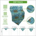 thumbnail image 5 of Bohemia Table Runner Linen Burlap Table Runner 60 Inches Long Tropical Plants Floral Plaid Vintage Rustic Blue Dresser Scarves for Kitchen Island Coffee Dining Room Party Holiday Decoration 13"x60", 5 of 8