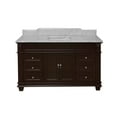 thumbnail image 5 of Elizabeth 60" Single Bathroom Vanity with Chocolate Cabinet and Carrara Marble Top, 5 of 6