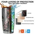 thumbnail image 7 of 20 Oz Pioneer Flower Coffee Tumbler Double Wall Insulated Stainless Steel Water Bottle | Metal Reusable Thermoses Flask with Cup Cap | Leak & Sweat Proof with Anti-Dust Lid, 7 of 7