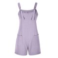 thumbnail image 4 of TMOYZQ Romper for Women Summer Adjustable Strap Short Jumpsuit Sleeveless Loose Fit Overalls Cute Rompers Shorts on Clearance, 4 of 7