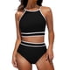 thumbnail image 1 of Traje de Baño de 2 Piezas para las Mujeres Hawaiana Estampado Tropical Cami Bra con Volantes, Juegos de Baño de Ropa de Playa para la Piscina Y el Mar, 1 of 7