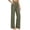 Army Green, variant on Women's Cotton Linen Yoga Pants, High Waist Straight Leg Lounge Pants, Elastic Waist Casual Trousers for Daily Wear, Home, Travel and Relaxation Brown L