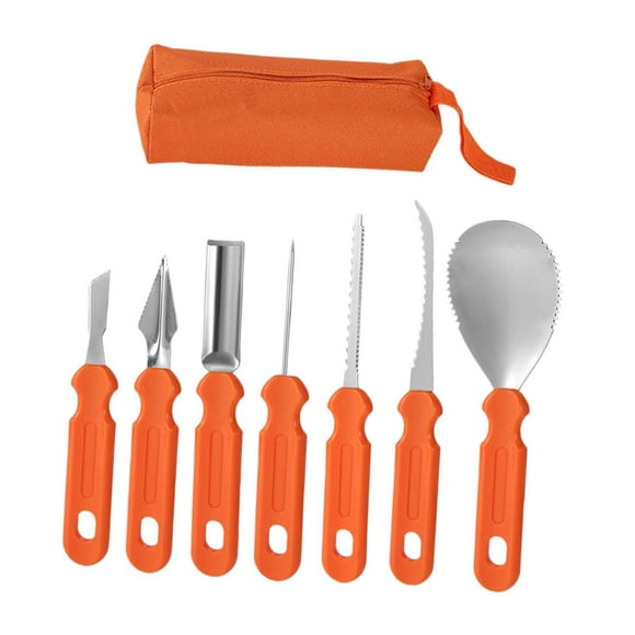 Lijie 7Pcs Halloween Pumpkin Carving Kit Pumpkin Carving Knives for Beginners and Pros