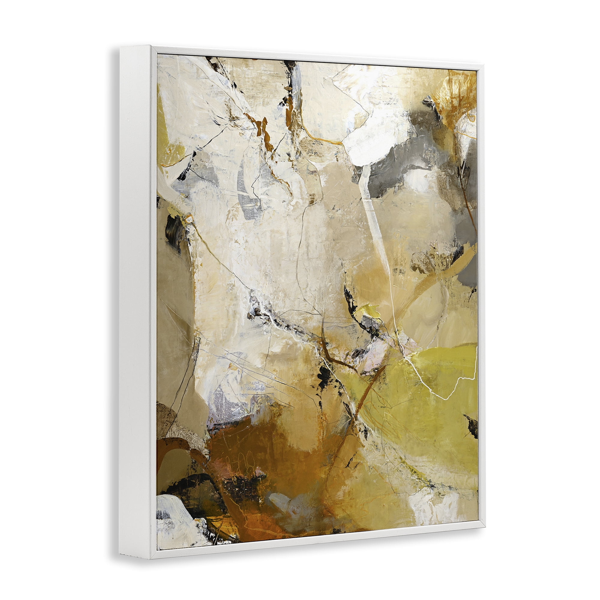 Stupell Industries Warm Earth Tones In Motion White Framed Giclee Art, design by Design Fabrikken