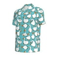 thumbnail image 2 of Xecao Cartoon Funny Goose for Mens' Casual Short Sleeve Button-Down Polo Shirts for a Classic Golf Look, 2 of 9
