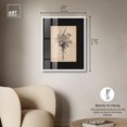 thumbnail image 4 of Delicate Graphite Bouquet II Shadowbox Print Botanical Art by Art Remedy, White Frame, 24 x 30, 4 of 6