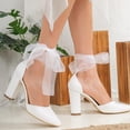 thumbnail image 2 of Gisele - Zapatos de novia blancos con lazo blanco 22.5 CM, 2 of 9