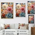 thumbnail image 4 of Designart "Serenity Amidst Colorful Mums" Mums Floater Framed Wall Art Living Room, 4 of 5