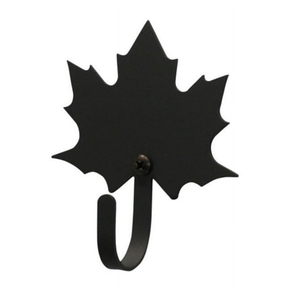 Village Wrought Iron WH-40-XS Maple Leaf Wall Hook Extra Small - Black