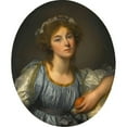 thumbnail image 2 of Jean-Baptiste Greuze 15x17 Gold Ornate Wood Frame and Double Matted Museum Art Print Titled - A Young Girl Holding an Orange, 2 of 4