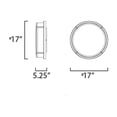 thumbnail image 3 of Maxim 10270WTBK 17 in. Rogue 3 Light Black Flush Mount Ceiling Light, 3 of 5