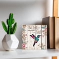 thumbnail image 5 of Hummingbird Wooden Box Sign Hummingbird Gifts Funny Hummingbird Decor for Living Room Shabby Chic Bedroom Decor Shelf Decorations for Home Office Wood Block Signs Housewarming Gifts 5x5 In, 5 of 6