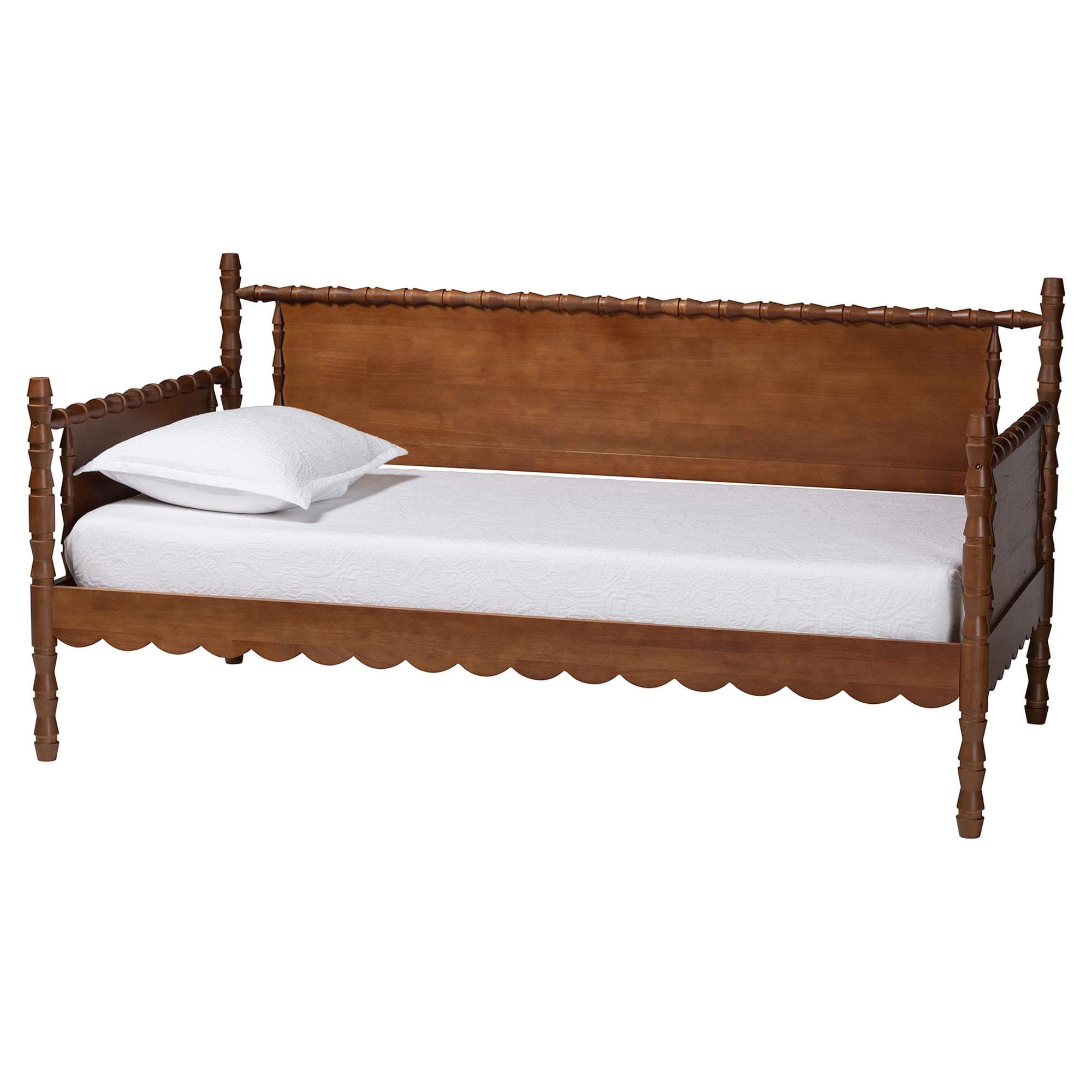 Baxton Studio Danette Modern Daybed, Twin, Walnut Brown