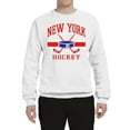 thumbnail image 2 of Wild Bobby City of New York NY Hockey Fantasy Fan Sports Unisex Crewneck Sweatshirt, White, Small, 2 of 5