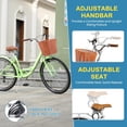 thumbnail image 5 of ABORON Lightweight Women Bike for Commuting with Basket & Combination Lock - 24/26 inch 7 Speed Beach Cruiser Bike for Women - Low Step Through City Bikes Commute Bicycle for Ladies, 5 of 9