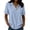 02# Light Blue, variant on Linen Tops for Women Cotton V-Neck Blouse Button Detail Loose Fit Breathable Casual Summer Top Flowy Tunic Blouson Style Beach Holiday S-2XL