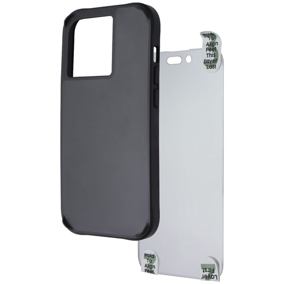 Open Box Case-Mate Protection Pack Case & Screen Protector for iPhone 14 Pro - Black
