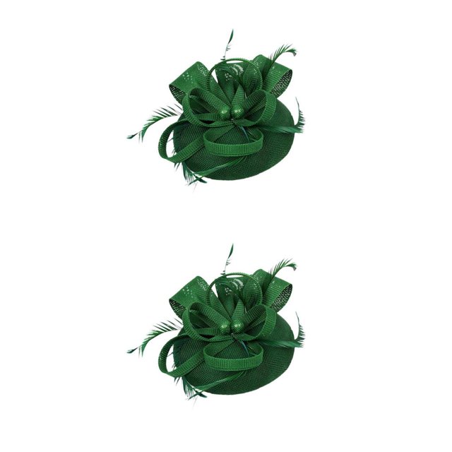 Qarigey Sombrero Fascinator Estilo Retro Textura De Gama Alta Fijación Estable Bodas Y Fiestas En El Jardín Pluma Type2 NO2
