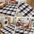 thumbnail image 6 of Gray Buffalo Plaid Washable Area Rugs 2.7'x5', Black Geometric Check Purple Line Gradient Low Pile Throw Living Room Rug Non-Slip Sturdy Edge Binding Carpet for Indoor Entryway Bedside Kitchen, 6 of 9