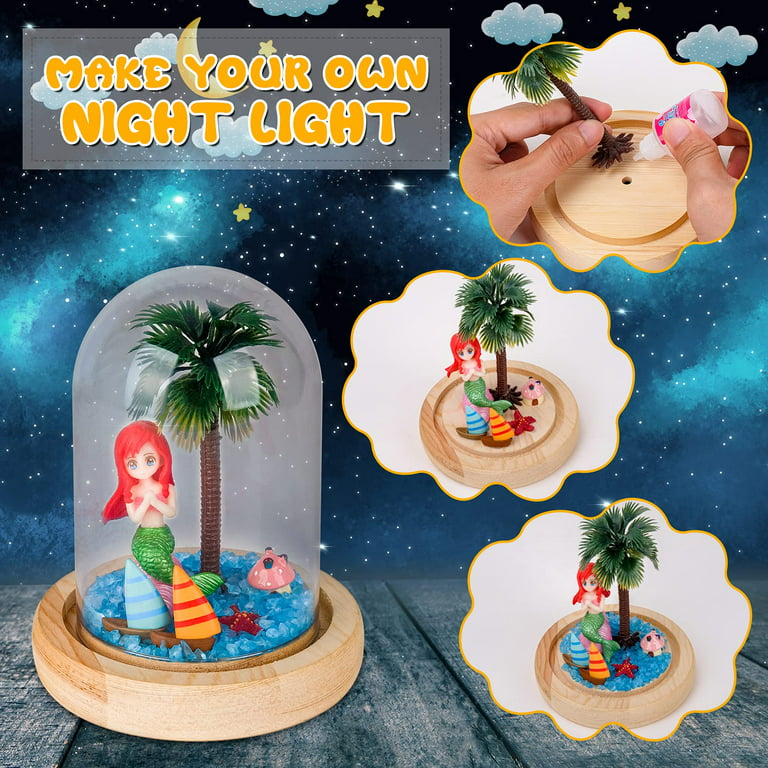Girls Toys Gifts Age 5-12, Girls Craft Kits for 5 6 7 8 9 Year Old Kids  Birthday Gifts Mermaid Night Light Girl Toys for Kid Child Ages 6 7 8 9