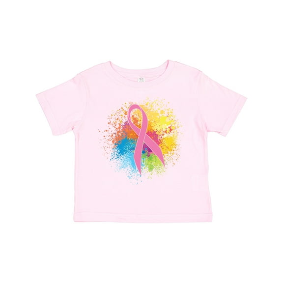 Inktastic Breast Cancer Awareness Ribbon Art Girls Toddler T-Shirt