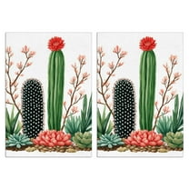 2 Pcs Funny Kitchen Towels,Cute Cactus Microfiber Dish Towels,Kitchen Tea Towels,Kitchen Towel Set (18" X 26")