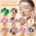 thumbnail image 3 of Mascarilla facial KONEUK Mascarillas faciales de animales para niños, paquete de 9, 3 of 7