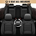 thumbnail image 4 of AOMSAZTO Car 5-Seat Covers Front & Rear Full Set for Kia Seltos 2020-2024 Faux Leather Seat Cushion Protector Waterproof, 4 of 5