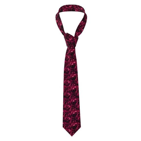 Fuzoiu Burgundy Tie Dye Print Men's Necktie,Business Necktie,Mens Ties for Business Wedding Graduation