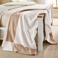 thumbnail image 2 of Better Homes & Gardens Border Knit Oversized Couch Throw Blanket, Vanilla Dream, 50 x 72 in, 2 of 5
