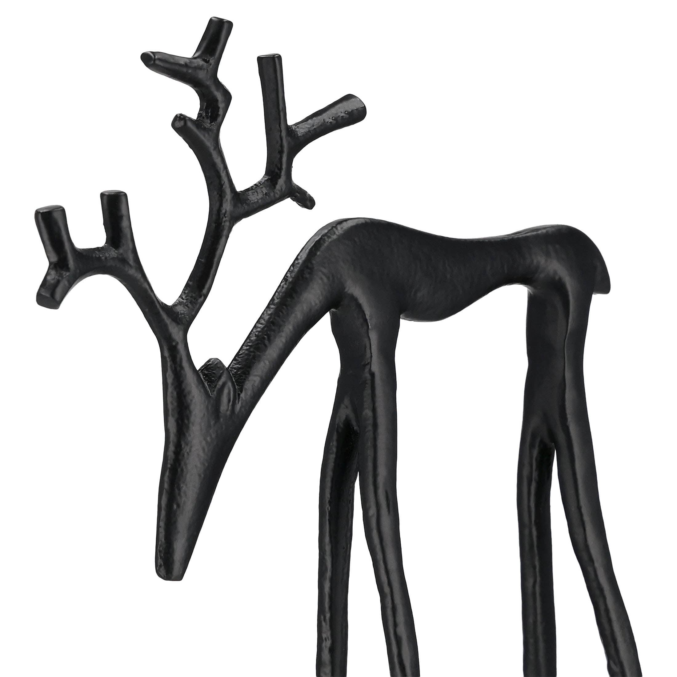 Small Metal Deer Christmas Decoration, Black, 10", by Holiday Time
