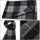 thumbnail image 5 of Bufanda con flecos a cuadros Bufanda larga de algodón suave para hombre, 5 of 5