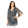 thumbnail image 5 of Woman Within Plus Size Miracle Mesh Tulip Three-Quarter Sleeve Tunic, 5 of 5