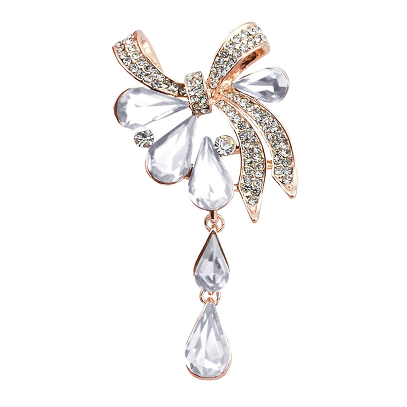 YIBA TECH Vintage Colored Christmas Tree Rhinestone Brooch Pin Wedding Party Jewelry