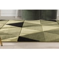 thumbnail image 6 of Well Woven Reita Green & Black Modern Geometric Triangle Boxes Beveled Pattern Area Rug 5x7 (5'3" x 7'3"), 6 of 8