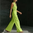 thumbnail image 6 of Sentmoon Jumpsuit Sleeveless V Neck Romper Women Solid Color Regular Fit Vacation Outfits for Women 2026 Summer for Work and Office S-3XL, 6 of 8