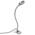 thumbnail image 3 of Lámpara de escritorio con clip USB, 48 LED flexibles de 360°, 3 colores y 10 niveles de brillo regulables, 7 W, ideal para cama, escritorio, mesita de noche o lectura (plateada), 3 of 5