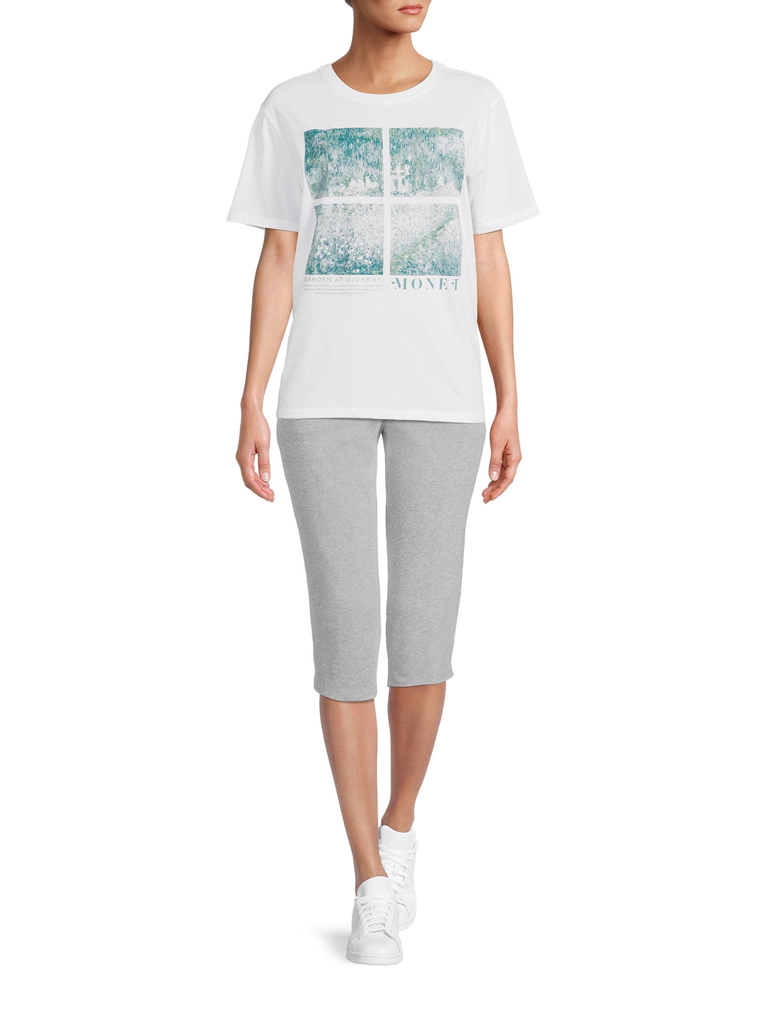 RealSize Women's French Terry Cloth Capri Pants with Pockets, XS-XXXL