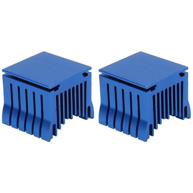 Aluminium Heatsink Cooler, Adjustable 2Pcs 3D Printer Heatsink Cooling For Stepper Motor For CPU For Hosts Blue