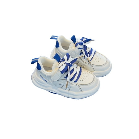 

Fangasis Kids Slip Resistant Fashion Sneaker Patchwork Outdoor Breathable Magnetic Sport Shoe Blue 2Y