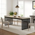 thumbnail image 4 of Tribesigns 78.74" Long Rectangle Dining Table, Industrial Dining Table for 6-8 Person, Wood Kitchen Table with Heavy Duty Metal Frame (Without Chair), 4 of 5