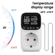 PULMCheerger Digital Plug in Thermostat Outlet120V Heating Cooling Control 110V 15A Celsius Fahrenheit Display,for Greenhouse US
