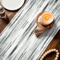 thumbnail image 3 of Sage Green Grey Vintage Table Runner - 60 Inch Long Retro Abstract Art Cotton and Linen Blended Dress Scarves Farmhouse Table Runner for Kitchen Dining, Coffee Table, 13" x 60", 3 of 8