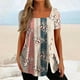 thumbnail image 1 of Puntoco moda mujer causal impresión blusa manga corta camiseta verano botón tops Puntoco Puntoco-2854, 1 of 8
