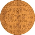 thumbnail image 1 of Ahgly Company Indoor Round Oriental Orange Industrial Area Rugs, 4' Round, 1 of 4