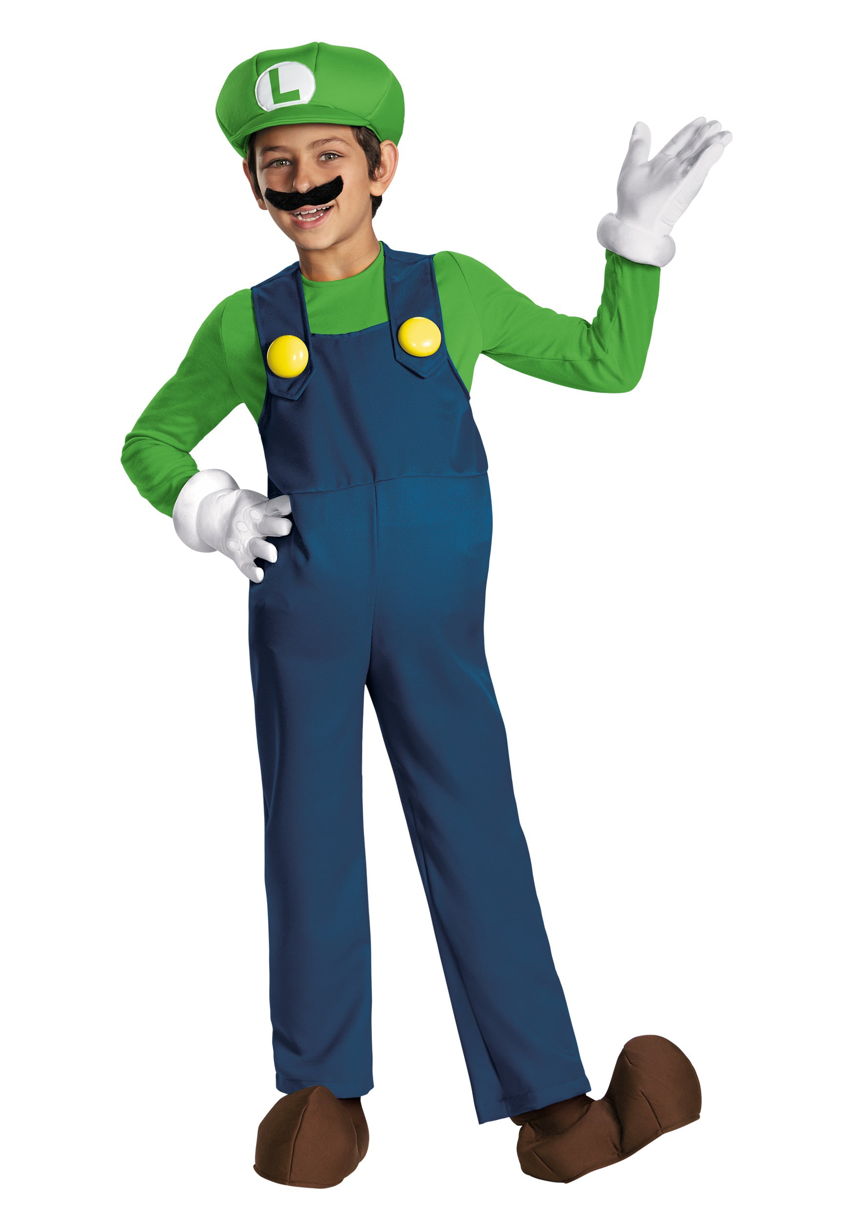 Boys Luigi Prestige Costume - Walmart.com