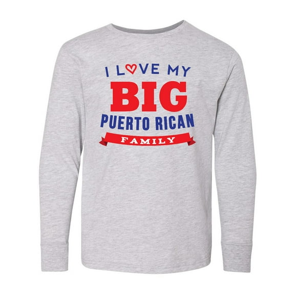 Inktastic Big Puerto Rican Family Reunion Long Sleeve Youth T-Shirt
