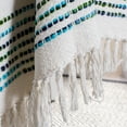 thumbnail image 5 of SAFAVIEH Landra Cotton Striped Fringe Throw, 60" x 72", Blue/White, 5 of 6